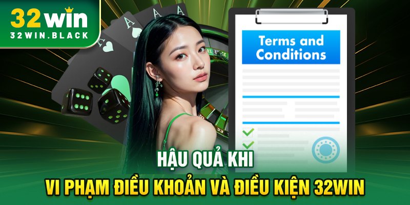 Hậu quả khi vi phạm điều khoản và điều kiện 32WIN